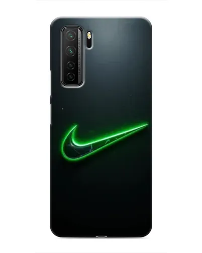 Чехол для Honor 30s с картинкой «Неоновый контур Nike»