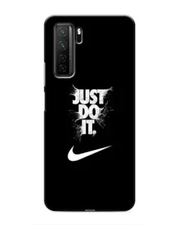 Чехол для Honor 30s с картинкой «Текстовый принт Nike»