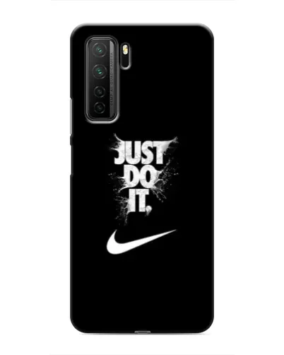 Чехол для Honor 30s с картинкой «Текстовый принт Nike»