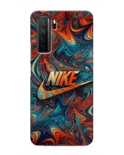Чехол для Honor 30s с картинкой «Nike в абстракции»