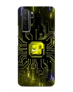 Чехол для Honor 30s с картинкой «Nike — золотая искра»