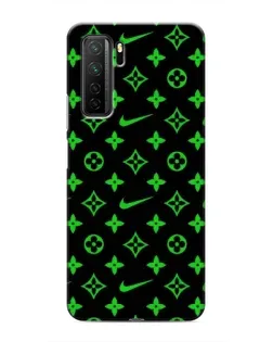 Чехол для Honor 30s с картинкой «Неоновый принт LV»