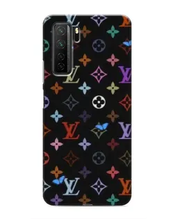 Чехол для Honor 30s с картинкой «Цветная монограмма LV»