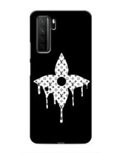 Чехол для Honor 30s с картинкой «Цветочная монограмма»