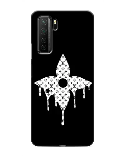 Чехол для Honor 30s с картинкой «Цветочная монограмма»
