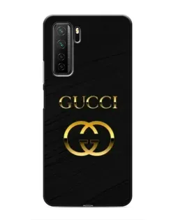 Чехол для Honor 30s с картинкой «Золотой логотип Gucci»