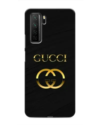 Чехол для Honor 30s с картинкой «Золотой логотип Gucci»