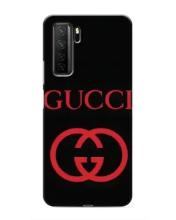 Чехол для Honor 30s с картинкой «Gucci — красный логотип»