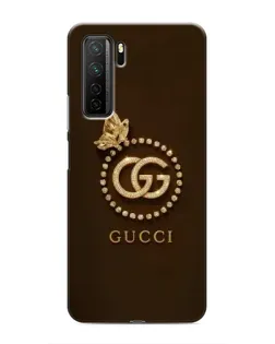 Чехол для Honor 30s с картинкой «Gucci — золотая бабочка»