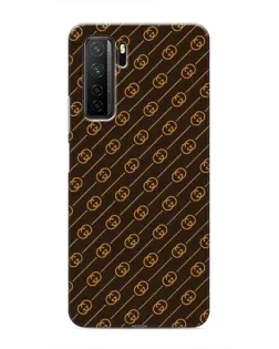 Чехол для Honor 30s с картинкой «Gucci — золотые диагонали»