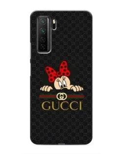 Чехол для Honor 30s с картинкой «Минни Маус Gucci — черный»