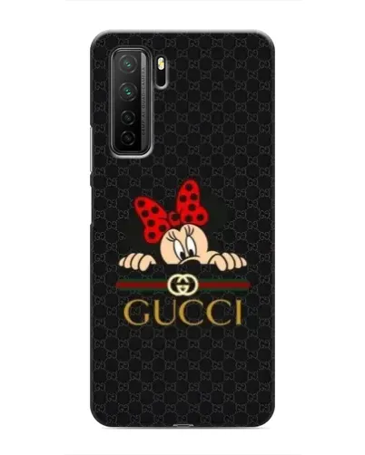 Чехол для Honor 30s с картинкой «Минни Маус Gucci — черный»