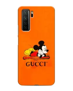 Чехол для Honor 30s с картинкой «Микки Маус Gucci — оранж»