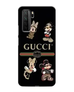 Чехол для Honor 30s с картинкой «Gucci — герои Disney и монограмма»