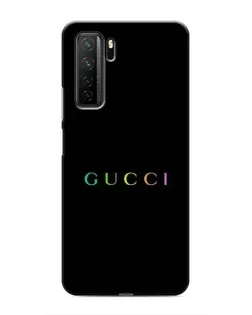 Чехол для Honor 30s с картинкой «Gucci — неоновый минимализм»