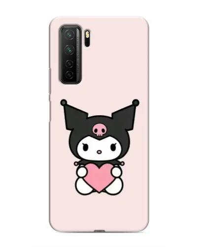 Чехол для Honor 30s с картинкой «Kuromi и сердце»