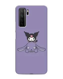 Чехол для Honor 30s с картинкой «Kuromi на лиловом фоне»