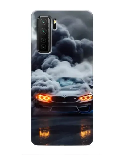 Чохол для Honor 30s з картинкою «BMW у диму»