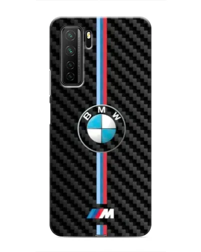 Чохол для Honor 30s з картинкою «Емблема BMW та карбон»