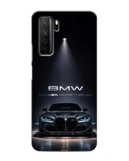Чехол для Honor 30s с картинкой «BMW сквозь ночной город»