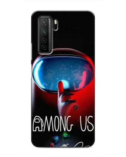 Чохол для Honor 30s з картинкою «Червоний імпостер — макро»