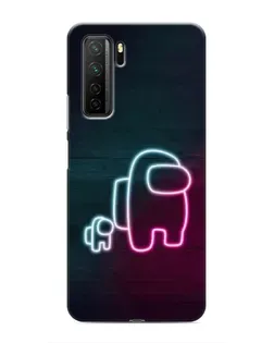 Чохол для Honor 30s з картинкою «Among Us неон-арт»