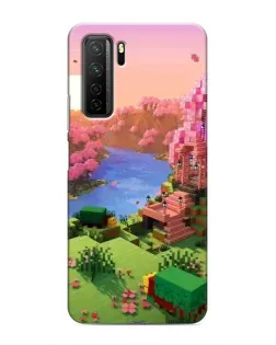Чохол для Honor 30s з картинкою «Рожеве дерево Minecraft»