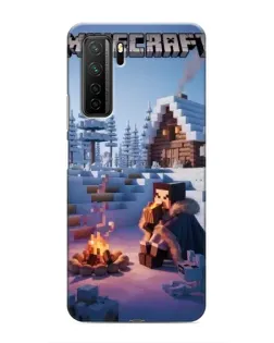 Чохол для Honor 30s з картинкою «Зимовий Minecraft»