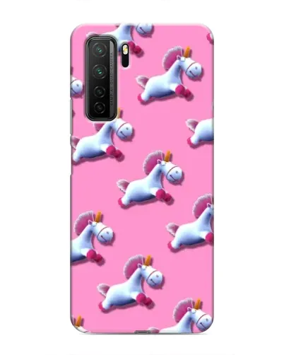 Чехол для Honor 30s с картинкой «Единороги на розовом»