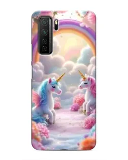 Чехол для Honor 30s с картинкой «Радуга и единороги» Чехол для Honor 30s с картинкой «Радуга и единороги»