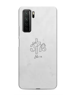 Чехол для Honor 30s с картинкой «Иоанна 3:16 Крест»