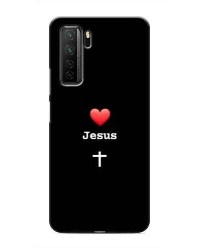 Чехол для Honor 30s с картинкой «Сердце - Jesus»