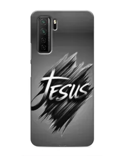Чехол для Honor 30s с картинкой «Надпись Jesus Graffiti»