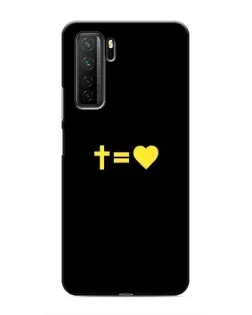 Чехол для Honor 30s с картинкой «Сердце и Крест»