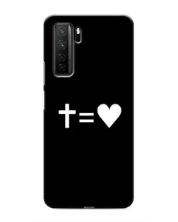 Чехол для Honor 30s с картинкой «Крест и Сердце»