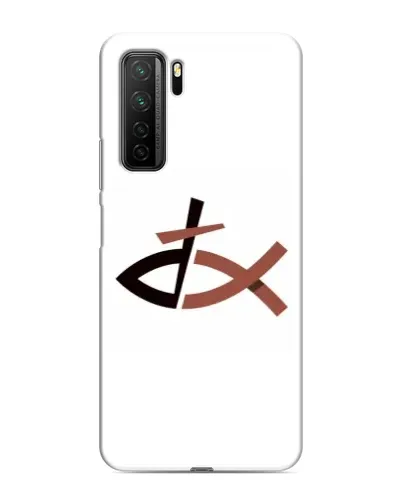 Чехол для Honor 30s с картинкой «Рыба и крест»