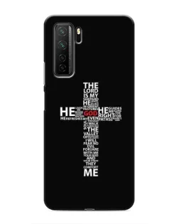 Чехол для Honor 30s с картинкой «Текстовый крест»