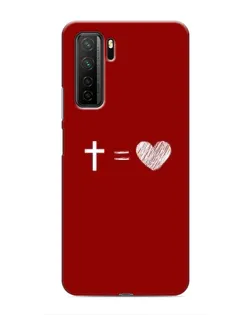 Чехол для Honor 30s с картинкой «Уравнение любви»