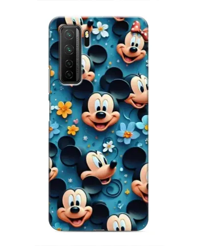Чехол для Honor 30s с картинкой «Паттерн Микки и Минни»