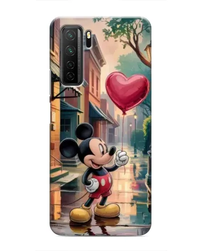 Чехол для Honor 30s с картинкой «Микки и шарик-сердце»