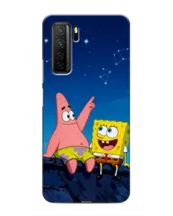 Чехол для Honor 30s с картинкой «Губка Боб и Патрик ночью» Чехол для Honor 30s с картинкой «Губка Боб и Патрик ночью»