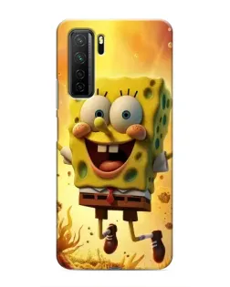 Чехол для Honor 30s с картинкой «Губка Боб прыгает»