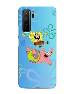 Чехол для Honor 30s с картинкой «Спанч Боб и Патрик»