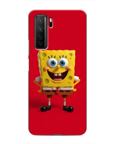 Чехол для Honor 30s с картинкой «Спанч Боб на красном»