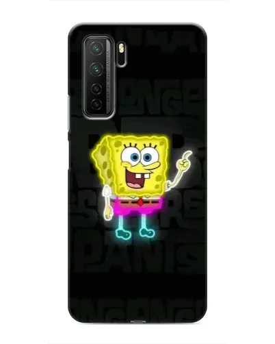Чехол для Honor 30s с картинкой «Неоновый Губка Боб»