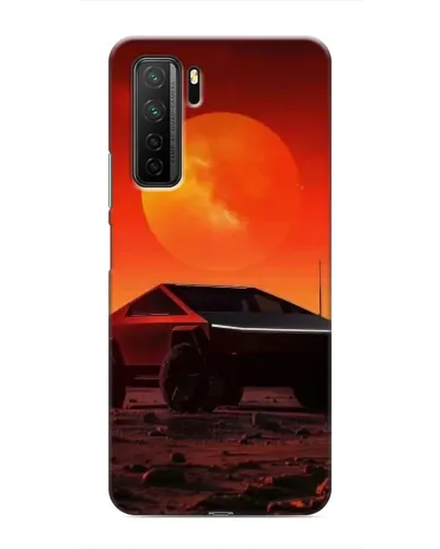 Чехол для Honor 30s с картинкой «Cybertruck на Марсе»