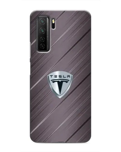 Чехол для Honor 30s с картинкой «Металлическая текстура Tesla»