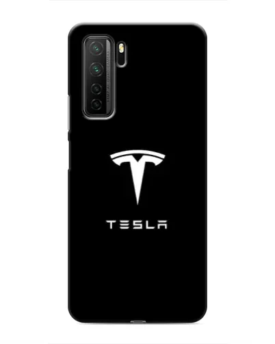 Чехол для Honor 30s с картинкой «Tesla White Logo»