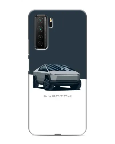 Чехол для Honor 30s с картинкой «Серебристый Cybertruck Tesla»