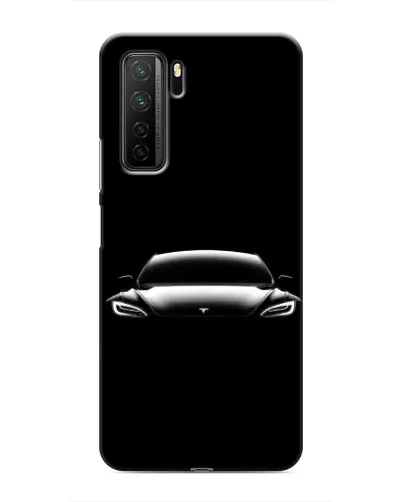 Чехол для Honor 30s с картинкой «Фары Tesla Night»
